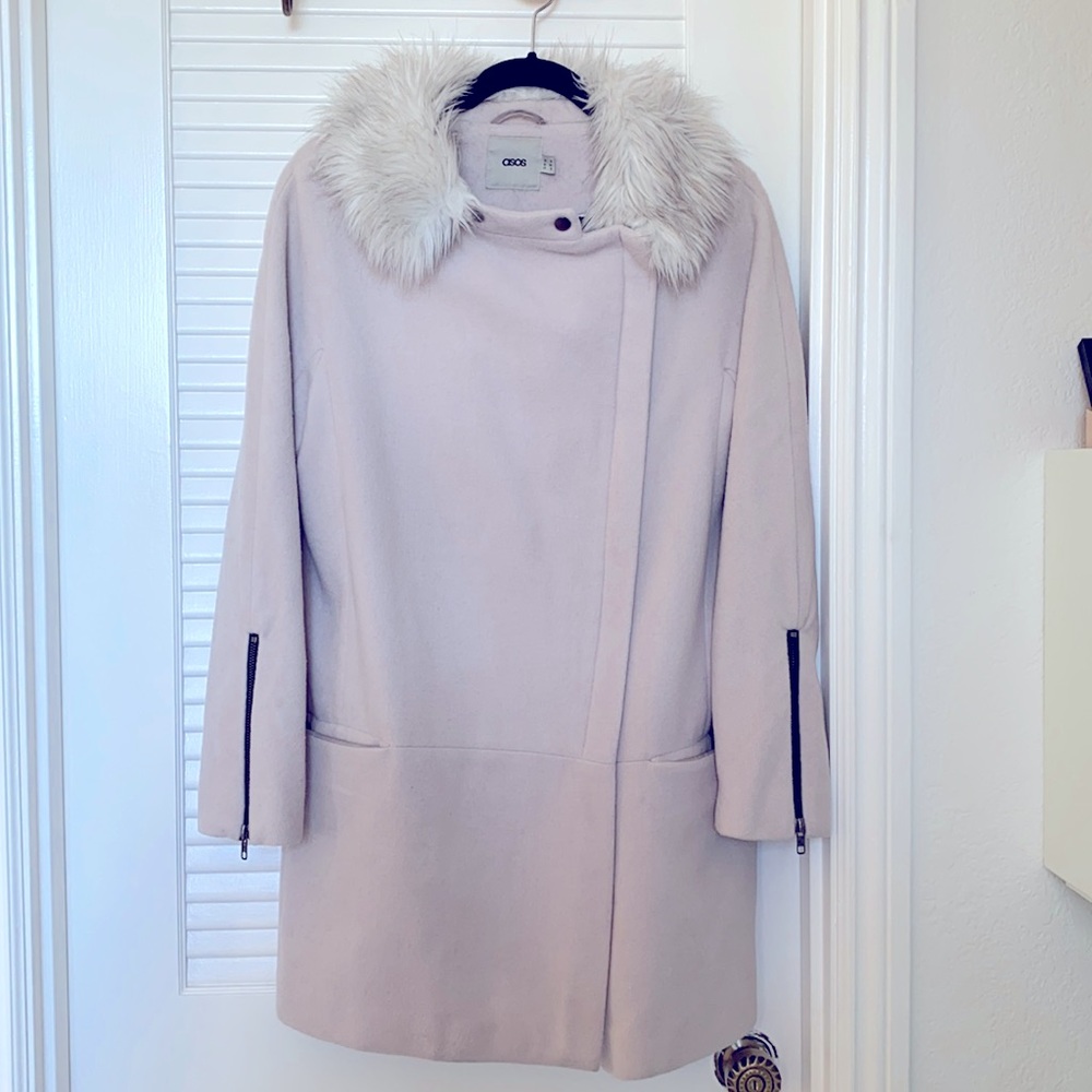 ASOS coat with faux fur collar